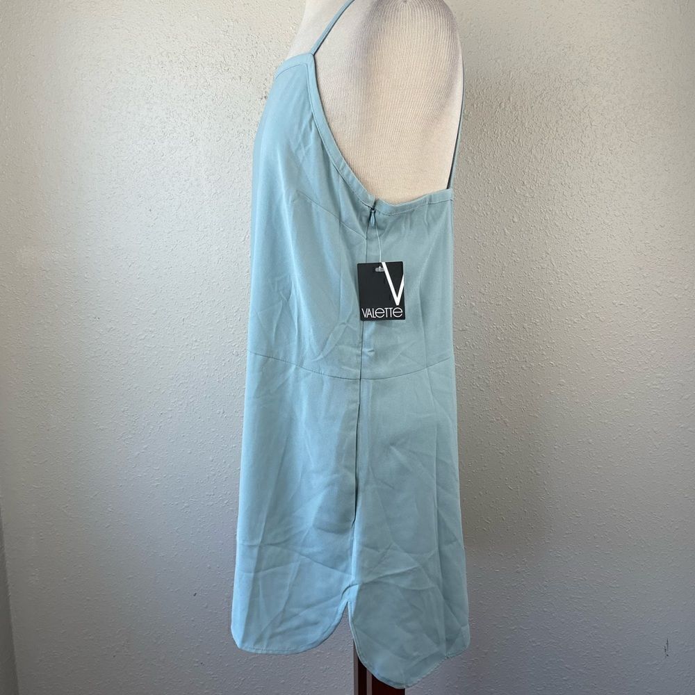 NWT Valette Light Blue Tank Top Blouse Size L - Picture 3 of 7